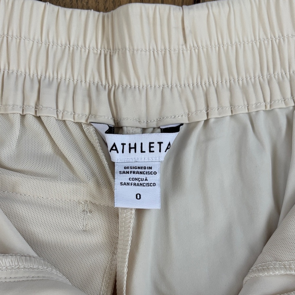 Athleta Cream Wide-Leg Pants - Picture 3 of 3
